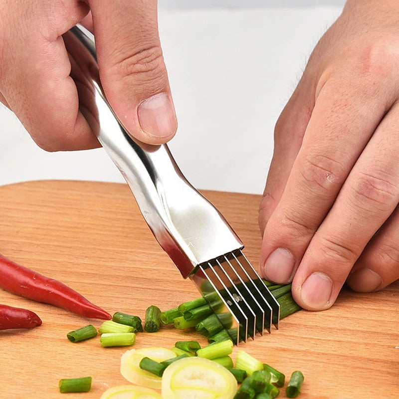 Curved Handle Onion Chopper Knife