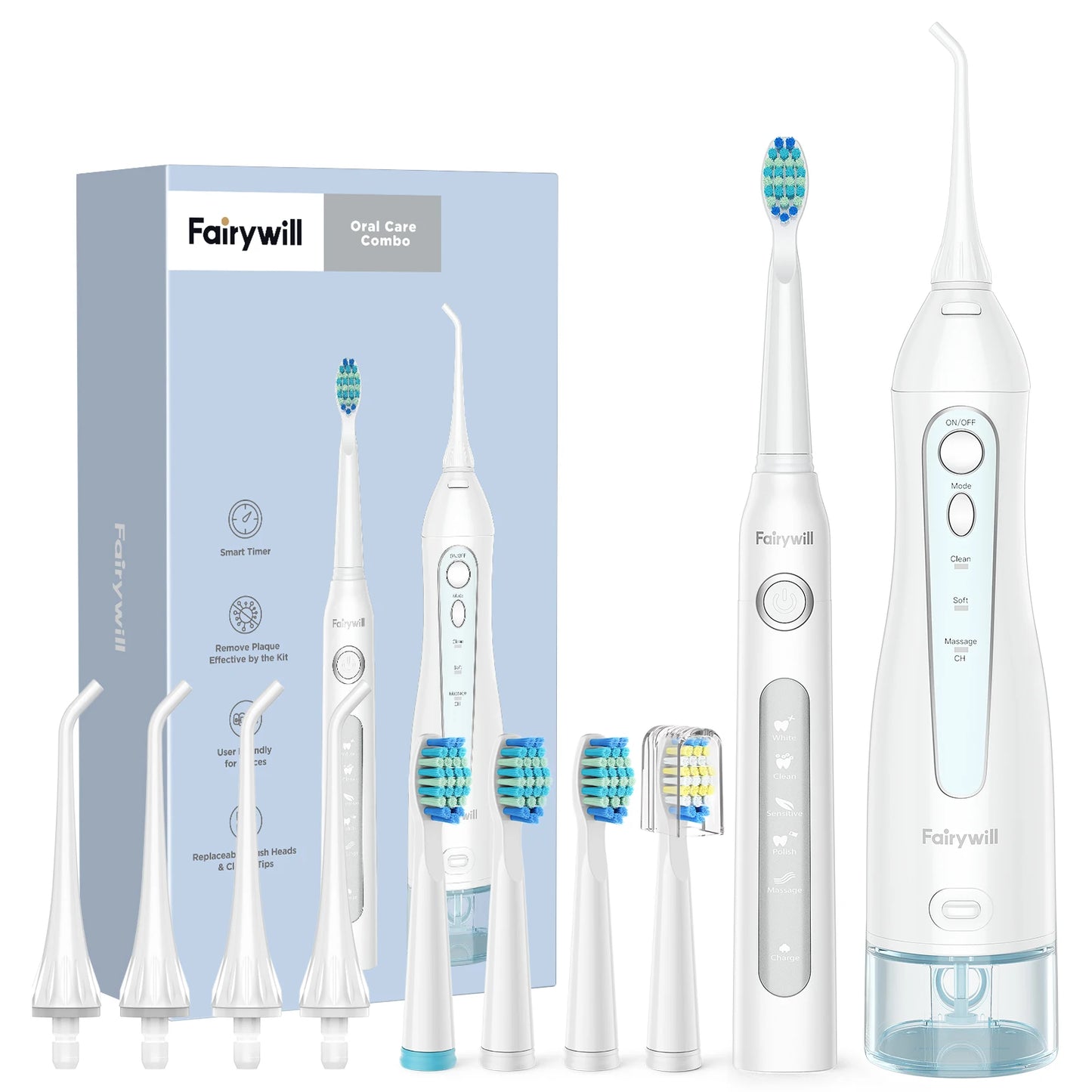 Fairywill 2 In One Electric Toothbrush/Water Flosser