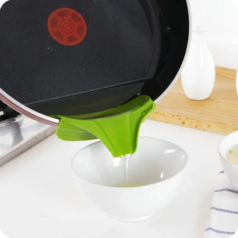 Anti-Spill Silicone Pour Funnel
