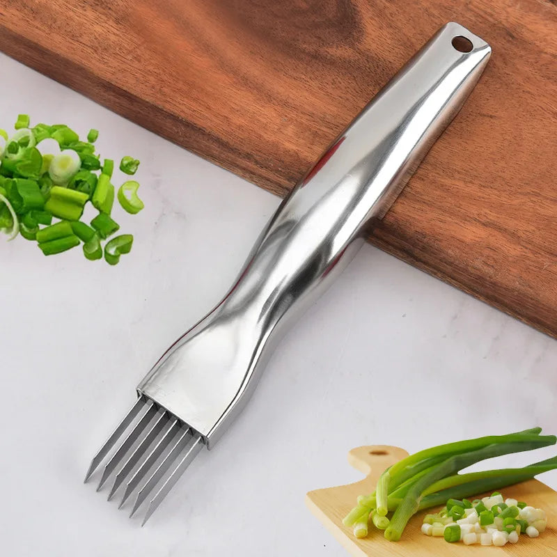 Curved Handle Onion Chopper Knife
