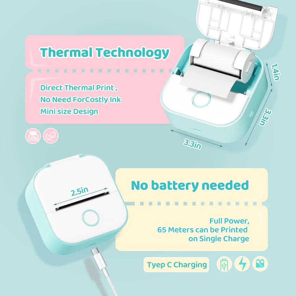 Mini Thermal Sticker Printer
