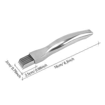 Curved Handle Onion Chopper Knife