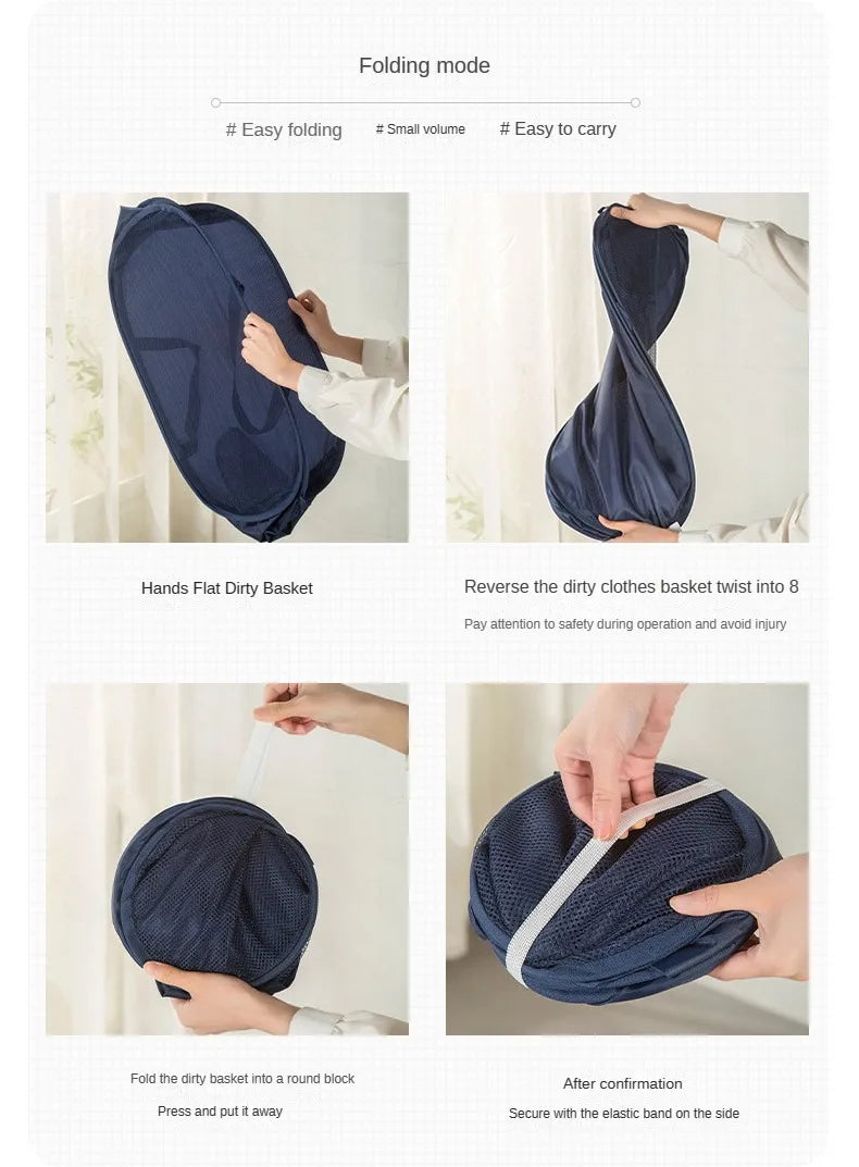 Foldable Mesh Laundry Basket