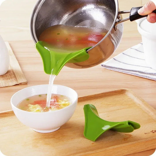 Anti-Spill Silicone Pour Funnel